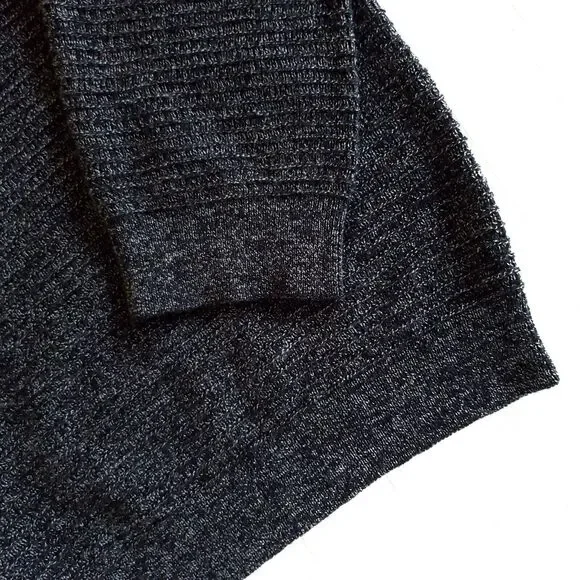 MONTE ROSSO textured pullover casual knit crewneck sweater heathered black XXL - Picture 3 of 6